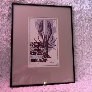 Framed Crawfish Boil Art Louisana 1984